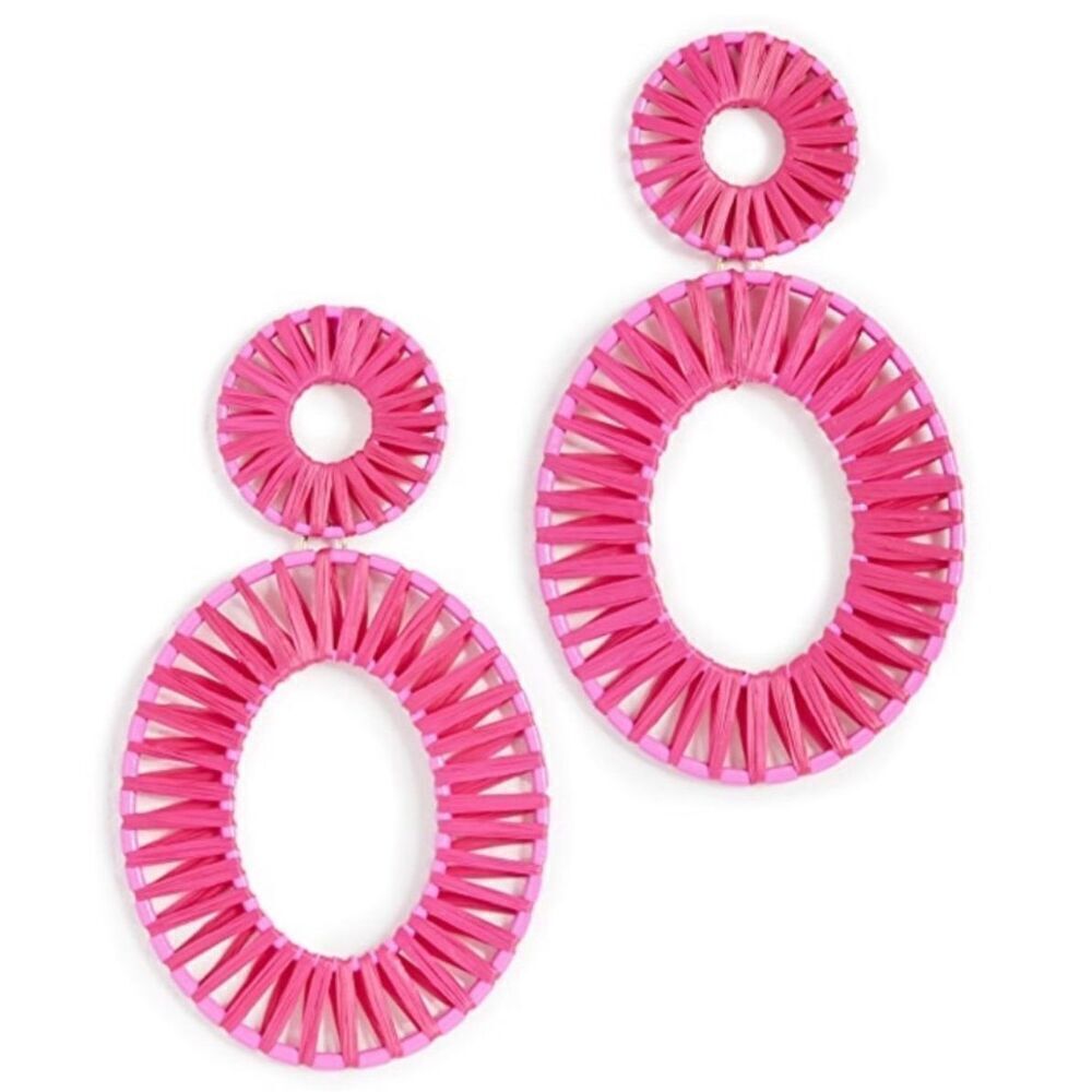 BaubleBar KIERA RAFFIA Key Statement Earrings